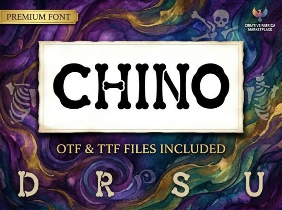 Chino: A Whimsical Typeface with Anatomical Charm